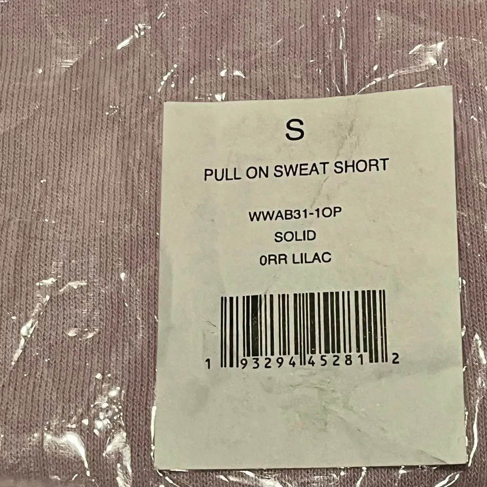 NWT WeWoreWhat High-Rise Pull On Sweat Shorts in Lilac Size Small